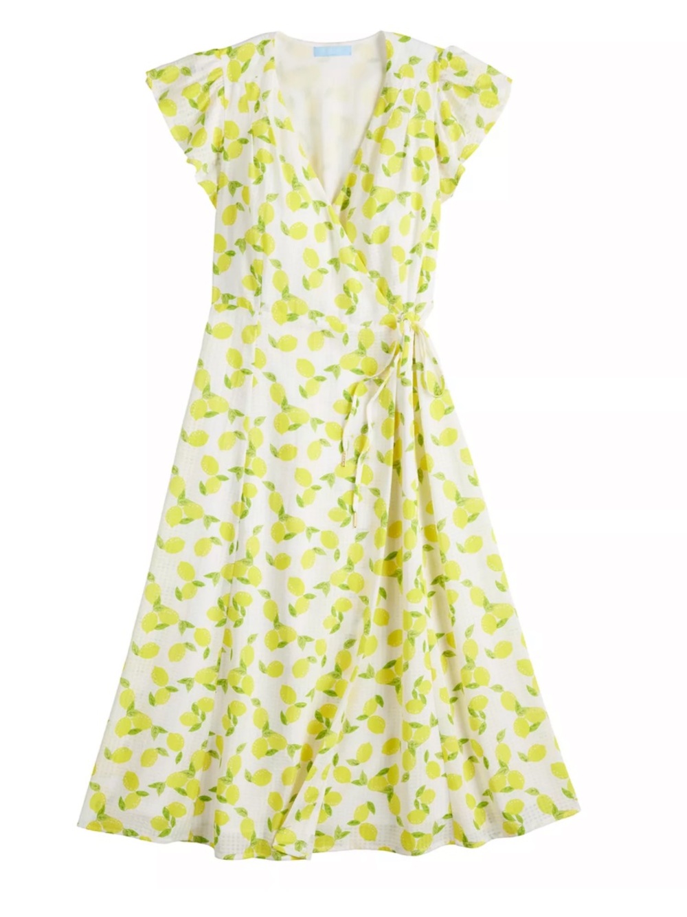 Draper James Lemon Print Wrap Midi Dress fruit summer
